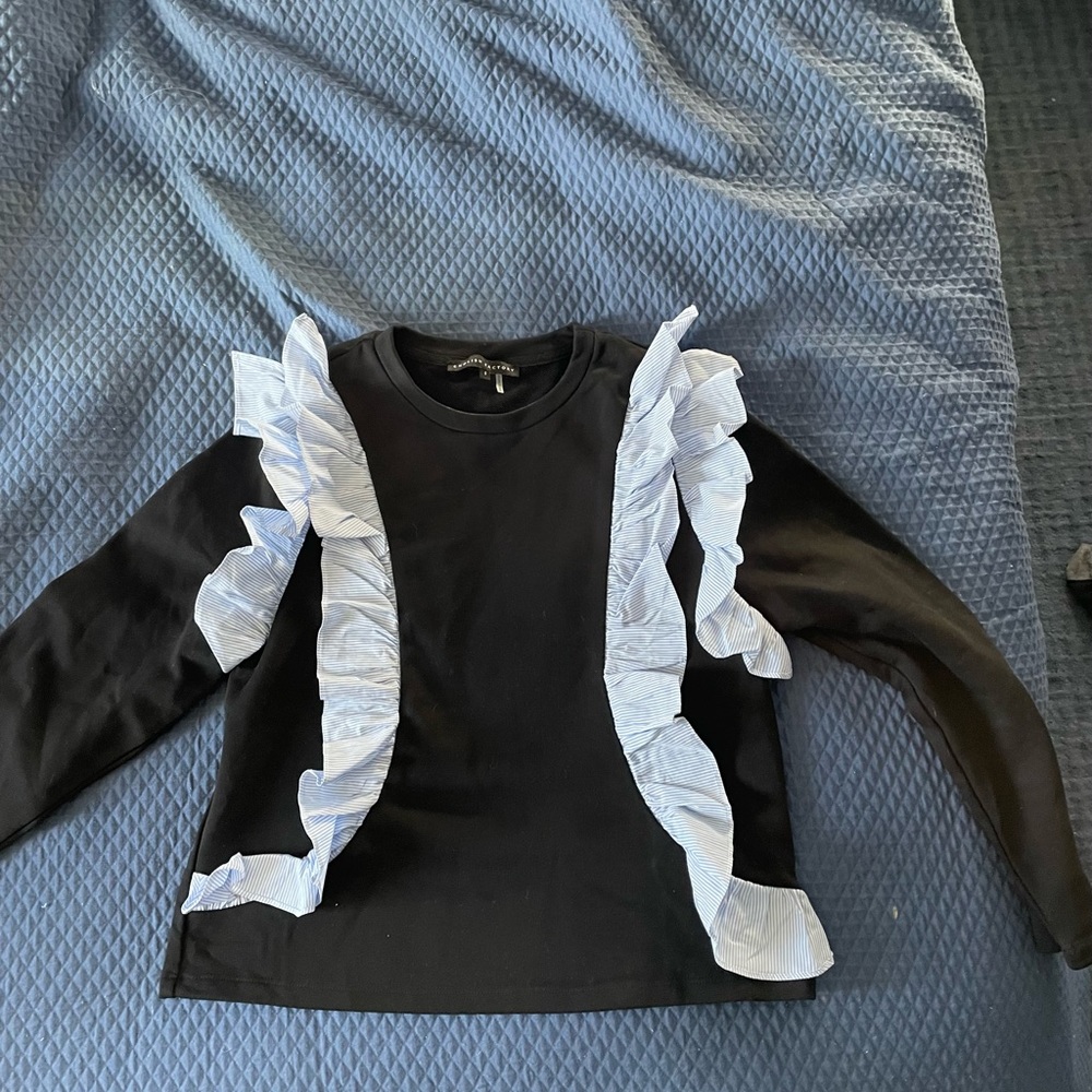 English Factory Ruffle Sweatshirt